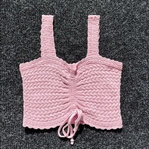 Pink crochet top